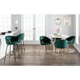 thumbnail image 5 of LumiSource Black Metal, Gold Metal, Emerald Green Velvet Claire Counter Stool - Set of 2, 5 of 12