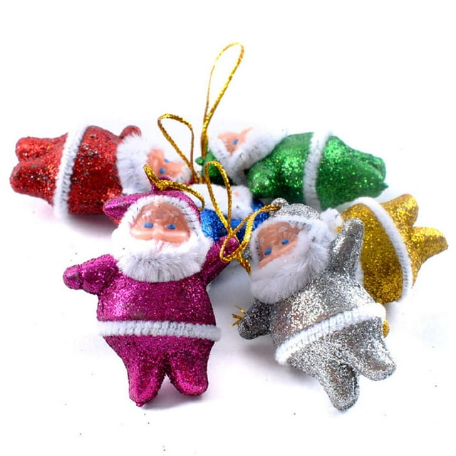 6PC Colorful Christmas Santa Claus Ornaments Tree Hanging Decoration