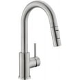 thumbnail image 7 of Modern Bar Sink Faucet for Kitchen Sink Single Handle with Pull Out Sprayer Hot and Cold Prep Sink Faucet Brushed Gold, 7 of 7