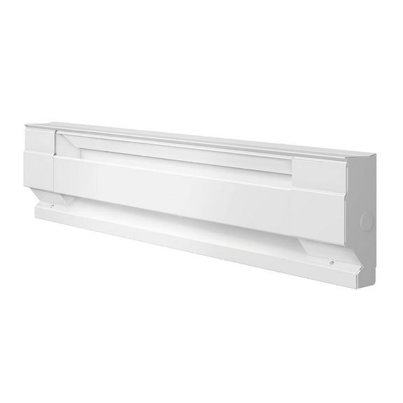 GolySw F Series 24" Electric Baseboard Heater (Model: 2F350W, Part: 09949), 1195/895 BTU, 240/208 Volt, 350/262 Watt, White
