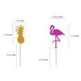 thumbnail image 2 of 12pcs Hawaii Cake Tooper Flamingo Pineapple Coconut Tree Cake Picks for Luau Beach Party, 2 of 7