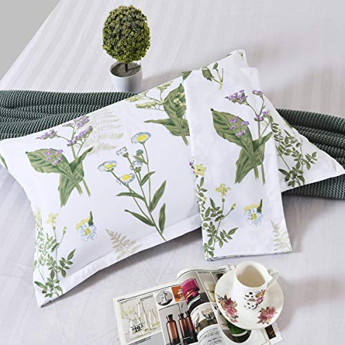 Mefinia Floral Bedding Pillow Shams 20 X 26,Soft and Comfortable Pillowcases with Envelop Closure Set of 2