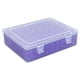 thumbnail image 4 of Caja de almacenamiento de joyería transparente, estuche de almacenamiento de joyería, 30 compartimentos, práctico con tapa, contenedor de cuentas para Púrpura, 4 of 9