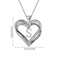 thumbnail image 3 of Valentines Day Gifts for Mom I Love You for Always and Forever Love Heart Pendent Necklace Mom Necklace Mama Necklace Silver Rhinestone Initial Necklaces for Women Mothers Day Gifts from Daughter S, 3 of 7