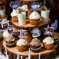 thumbnail image 2 of Cupcake Topper Picks Hokinaa Cowboy Football Fiesta de cumpleaños, 2 of 7