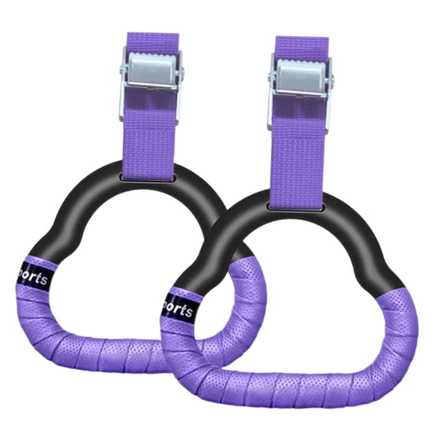 Guardoinrt Gymnastics Rings Kids Strength Training for Body Workout Office 2m Full for Purple Webbing Fitness