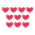thumbnail image 2 of 10 colgantes de corazón de mimbre y ratán para San Valentín, adornos navideños. Rojo, 2 of 9