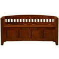 thumbnail image 5 of Linon Split Seat Storage Bench, Walnut, 17 inch Seat Height, 5 of 14
