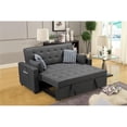 thumbnail image 2 of William Modern Gray Fabric Sleeper Sofa with 2 USB Charging Ports and 4 Accent Pillows, 2 of 7