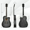 thumbnail image 2 of Gymax 41'' Full Size Dreadnought Cutaway Acoustic Guitar Kit Beginner Guitarra Black, 2 of 10