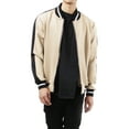 thumbnail image 3 of Ma Croix Mens Track Bomber Jacket Full Zip Lightweight Casual Stretch Slim Fit, 3 of 7