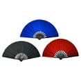 thumbnail image 7 of 10In Boots on The Ground Fan, Line Dance Popping Fan, Large Holographic Folding Hand Fan, Clack Fans For Line Dancing, Foldable Holding Laser Colors Hand Fan -Pure Black, 7 of 7