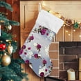 thumbnail image 2 of SKYSONIC Rose Spring Floral Christmas Stockings Personalized Large Christmas Stocking Cute Snowflake Stockings 18 Inch Xmas Stocking for Xmas Decorations and Holiday Family Party Decor Xmas Gifts, 2 of 7