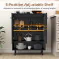 thumbnail image 5 of DRAZUNO Sideboard Buffet Cabinet 2-Door Kitchen Storage Cabinet with Adjustable Shelf, 5 of 9