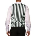 thumbnail image 3 of Chaleco de Negocios INSPIRE CHIC para Hombre, Corte Slim Fit, Cuello en V, Sin Mangas, Estampado a Rayas, Color Negro, 3 of 5