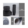 thumbnail image 2 of Vajilla Juego Negro Cocina Paja Trigo Plato Tazas Kit 20pz Xtellar negro, 2 of 5