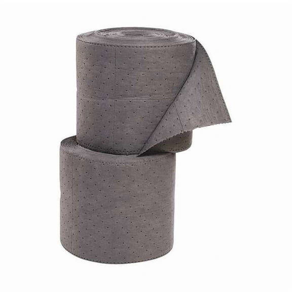 Sorbent Roll, 54 gal, 15 in x 150 ft, Universal, Gray, Polypropylene GRSL150H