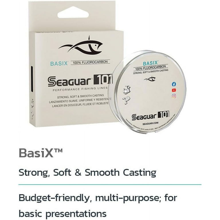 Seaguar 101 Basix 100% Fluorocarbon Fishing Line, Clear