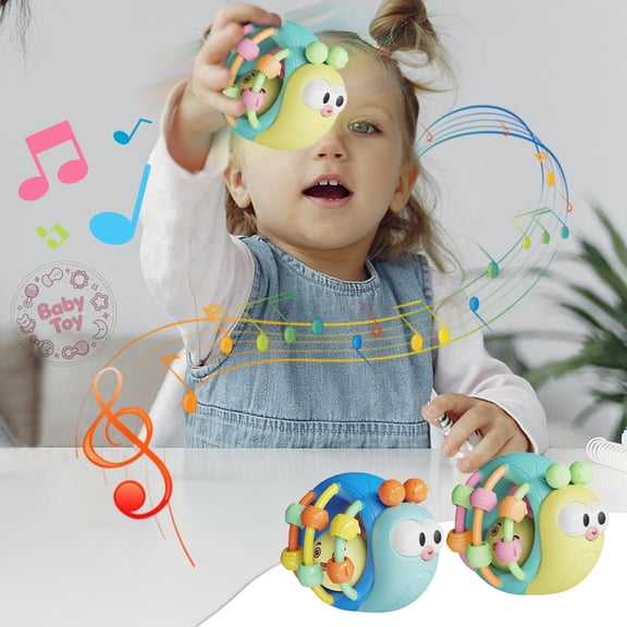Cartoon Cute Baby Rattle Ball Toys, BPA Free Boilable Plastic, Easy GraspInfant Sensory Teething Toys, Early Educational Hand Shaking Developmental Toys, for 0-12 Months Newborn Boy Girl Gifts