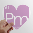 thumbnail image 1 of Chestry Elements Period Table Lanthanide Promethium Pm Heart Vinyl Sticker Bicycle Bottle Decal, 1 of 3