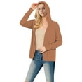 thumbnail image 4 of Women's Hooded Mid-Length Cardigan - Lightweight Loose Cover Up with Sun Protection, Poly Cotton Blend for Beach & Outdoor, 4 of 5