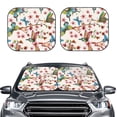 thumbnail image 2 of Goofa Watercolor Floral With Butterflies Pattern 2 Piece Car Windshield Sun Shade Foldable | Front Windshield Shade for Sun, Heat and UV Rays | Sunshade for Car Front Window-, 2 of 7