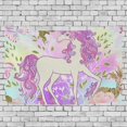 thumbnail image 1 of ABPHQTO Unicornio melena mariposa Arco Iris corazón tapiz decoración colgante de pared decoración del hogar sala de estar dormitorio 150x225 cm, 1 of 4