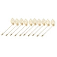 thumbnail image 1 of 10 piezas DIY Rose Bud pegamento en la base hoja solapa Pin Boutonniere Craft Oro Zulema Base del pin del palito de la solapa, 1 of 8
