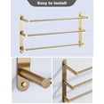 thumbnail image 5 of 24 inch Wowow Gold 3-Tier Wall Mounted Towel Rack with Mounting Hardware in Stainless Steel, 5 of 5