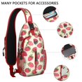 thumbnail image 2 of Chest Bag Crossbody Shoulder Bag Adjustable Shoulder StrapGym Cycling Travel Hiking Daypack for Hiking Dating Gym Cycling Working Strawberry, 2 of 6