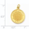 thumbnail image 2 of 14K Or Jaune U.s. Pendentif Disque Insigne Marine, 2 of 2
