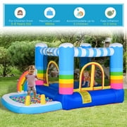 Outsunny 2-in-1 Kids Bounce House Inflatable Water Slide Jump Castle