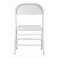 thumbnail image 6 of White Metal Folding Chair - Sold in Sets of 4 - by Chivari, 6 of 15