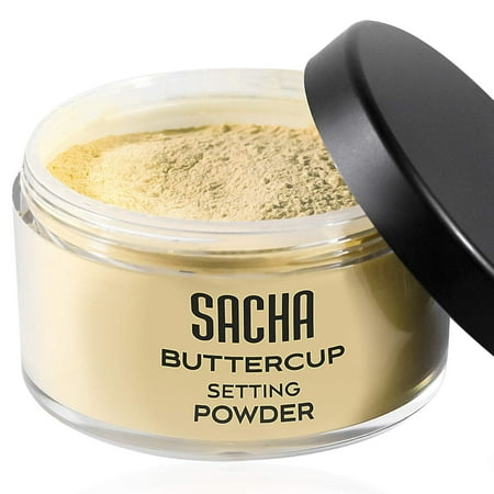 Buttercup Powder by Sacha Cosmetics, Best Translucent Loose Face Finishing Powder for Setting Makeup Foundation for a Flawless Finish, Medium to Dark Skin Tones, 1.25 (Best Makeup For Tweens)