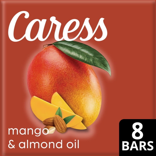 Caress Bar Soap Mango & Almond Oil 3.75 oz 8 Bar
