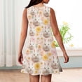 thumbnail image 5 of LTTVQM Easter Dresses for Girls 2026 Egg Rabbit Print Funny Sleeveless Sundresses Soft Crew Neck Midi Dresses Lightweight Church Dresses Yellow 3-4 Years, 5 of 5