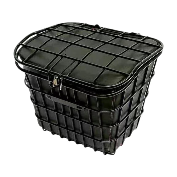 Vsenkes Bike Basket Cycling Basket Tricycle Basket Sundries Container Pannier Rack Bike Pannier Storage Basket with Liner Bag