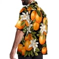 thumbnail image 3 of Tangerine Men's Short Sleeve Spread Collar Beach Shirts Casual Printed Button Down Unisex Summer Tops, 3 of 6