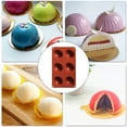thumbnail image 4 of Molde de silicona Irfora Molde de silicona de 6 orificios para hornear en forma de cúpula, molde para pastel de Chocolate, pudín de mousse de cúpula de gelatina, 1 pieza Irfora Molde de silicona, 4 of 7