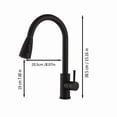 thumbnail image 3 of Stainless Steel Lead-Free Environmentally Friendly Kitchen Composite Pull-Out Faucet (Black) With Second Level Water Outlet, 3 of 5