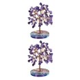 thumbnail image 1 of Decodeary Add Charm To Home Stylish Home Accents With Crystals Stones Tree Gift Choice Crystals Stones Tree Pendant purple crystal 2Set, 1 of 6