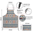 thumbnail image 3 of Blue and Orange Geometric Boho Pattern Apron-Garden Aprons for Women with Pockets-Cotton Linen Waterproof Kitchen Cooking Gardening Aprons Adjustable for Kitchen,Cooking,BBQ and Salon 33x27 Inch, 3 of 7