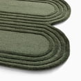 thumbnail image 4 of Artcore Hand Tufted Wool Oblong Scalloped Area Rug for High Traffic (Green, 7x10), 4 of 4