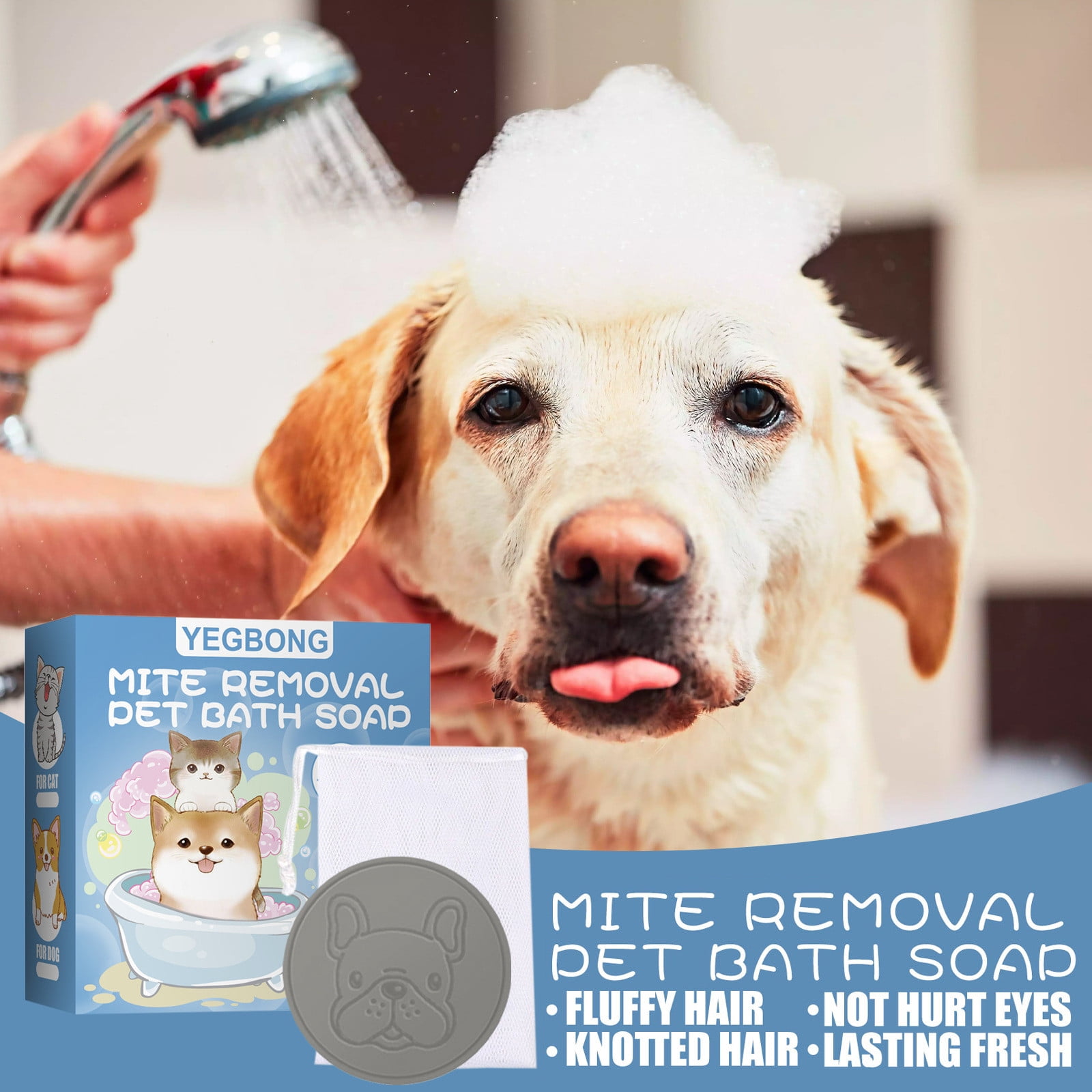 NARABB Pet Removal Bath Soap Dog Sterilizations Body Deodorization Cleaning Bath Products