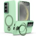 thumbnail image 1 of For Samsung Galaxy S24+ / S25+ 5G Case (Compatible With MagSafe) With Invisible Magnetic O-Ring Stand Military-Grade Shockproof Phone Case,Green, 1 of 7