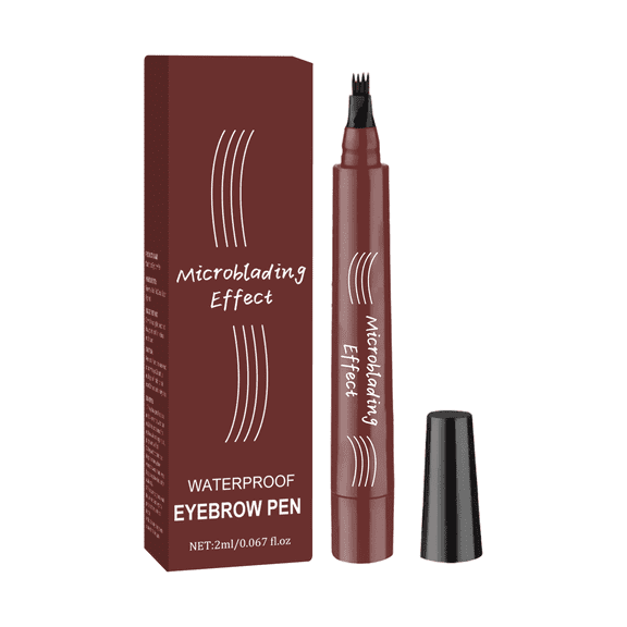 Four Fork Wild Water Eyebrow Pencil, Embellished Eyebrows Waterproof And Sweatproof Filling Eyebrows Naturally Plump And Multi-Colored