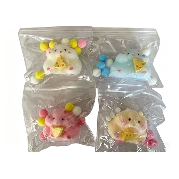 Kiddiway Slow Rising Squishy Toy for - Cute Hamster Shaped Squeeze Toy, Soft Fidget for Stress Relief, High Appearance Random Color
