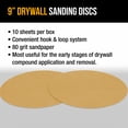 thumbnail image 4 of Dura-Gold Premium 9" Drywall Sanding Discs - 80 Grit (Box of 10) - High-Performance Sandpaper Discs with Hook & Loop Backing, Fast Cutting Aluminum Oxide Abrasive - For Drywall Power Sander, Wood, 4 of 4