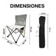 thumbnail image 4 of Conjunto de 4 Sillas Plegables de Camping y Playa CJR con Mesa Blanco, 4 of 9