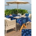 thumbnail image 5 of Outdoor Tablecloth with Umbrella Hole for Patio/Picnic/Party/Camping, Coastal Corals Waterproof Table Cloth Rectangle Table Cover Washable, Nautical Jellyfish Navy Purple Polka Dots (60"x 120"), 5 of 9